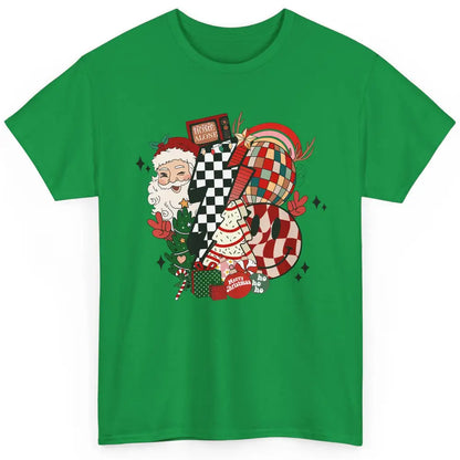 Retro Santa Christmas Tree Cake Lightning Bolt Western Classic Unisex T-Shirt