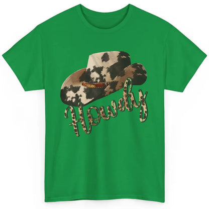 Vintage Leopard Cowboy Hat Howdy Western Country Cowgirls Classic Unisex T-Shirt