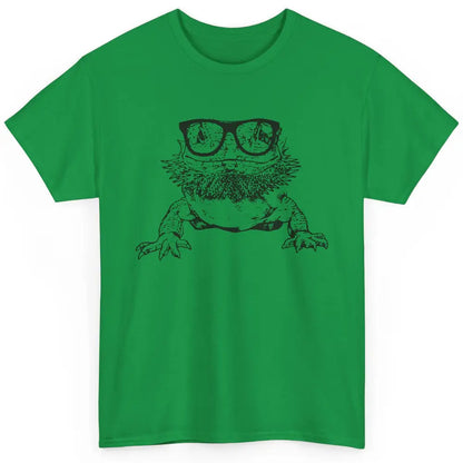 Funny Bearded Dragon Cute Reptile Lizard Nerdy Glass Animal Classic Unisex T-Shirt