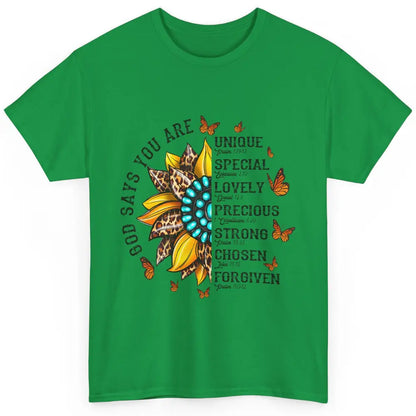 Sunflower Jesus Faith Christian God Bible Verse Religious Classic Unisex T-Shirt