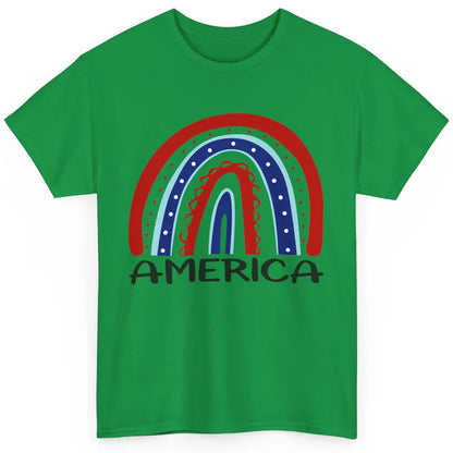 US Flag America Rainbow July 4th American Patriots Gift Classic Unisex T-Shirt