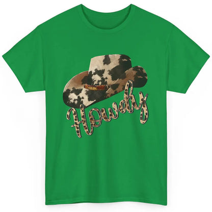 Vintage Leopard Cowboy Hat Howdy Western Country Cowgirls Classic Unisex T-Shirt