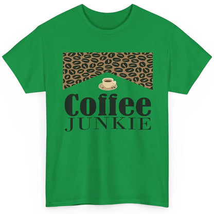 Coffee Junkie Red Leopard Coffee Lovers Gift Retro Country Classic Unisex T-Shirt