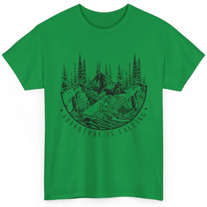 Adventure Is Calling Mountain Outdoor Wilderness Hiking Classic Unisex T-Shirt