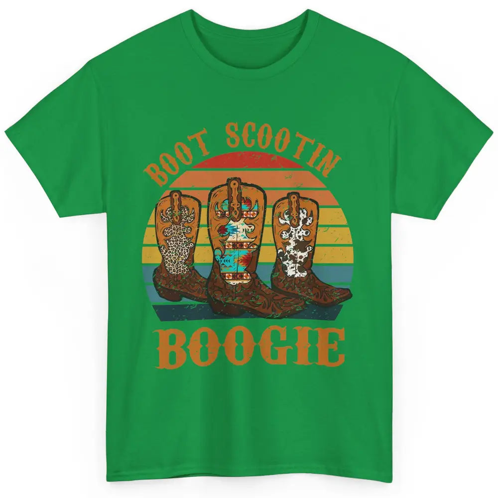 Vintage Cowboy Boots Scooting Boogie Western Country Cowgirl Classic Unisex T-Shirt