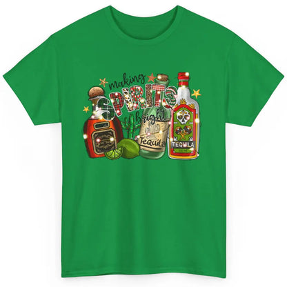 Making Spirits Bright Christmas Drinks Tequila Western Xmas Classic Unisex T-Shirt