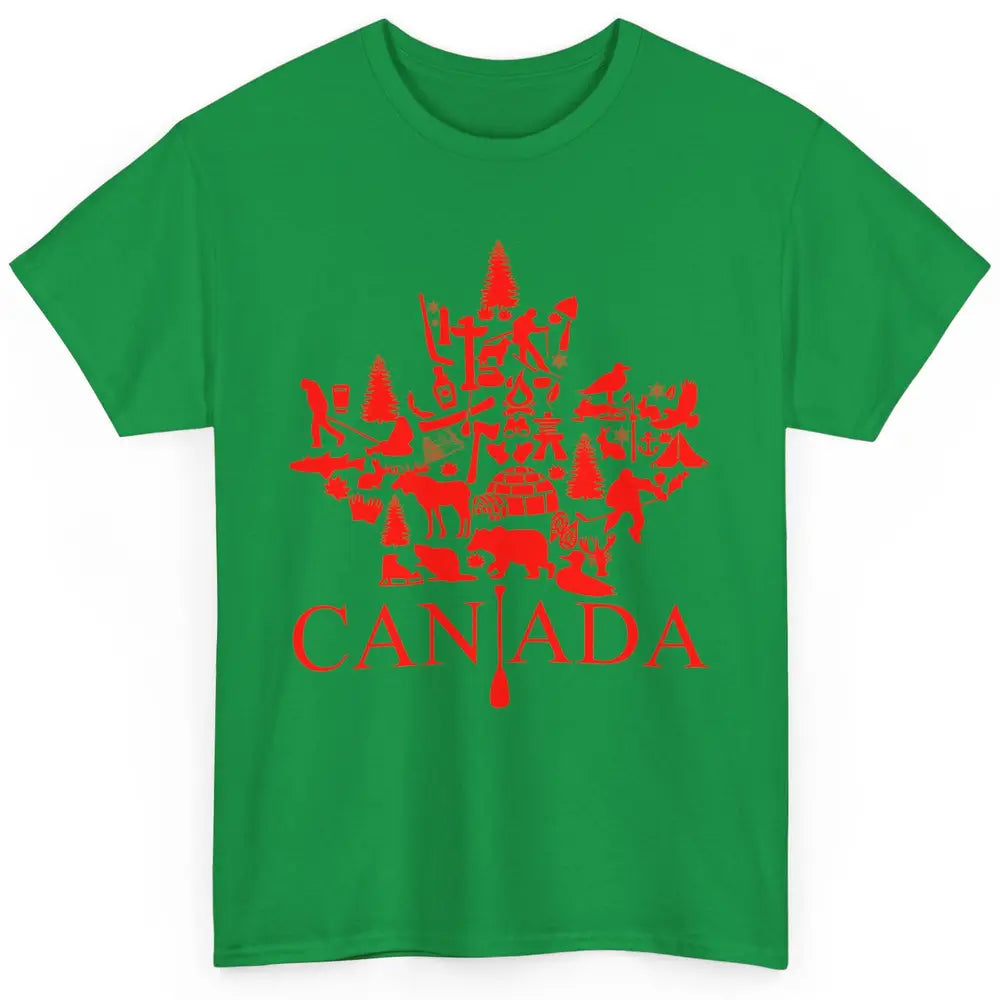 Canada Maple Leaf Canadian Symbols Canadian Root Gift Classic Unisex T-Shirt