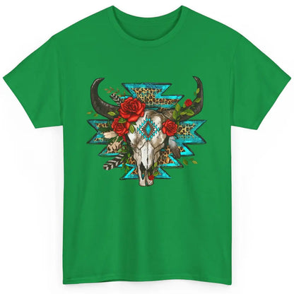 Aztec Heifer Skull Roses Cowboy Floral Leopard Vintage Texas Classic Unisex T-Shirt