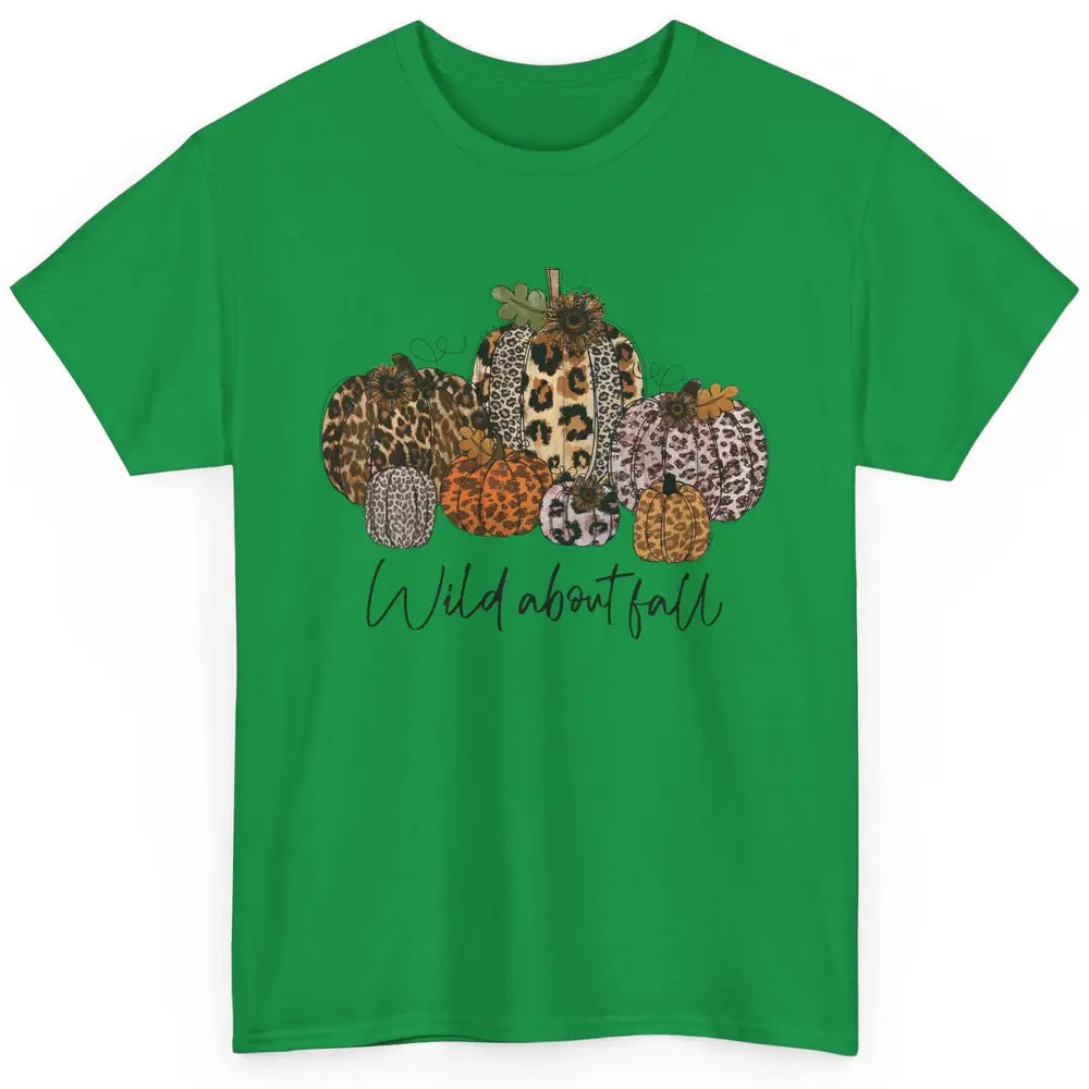 Leopard Pumpkin Patch Wild About Fall Thanksgiving Halloween Classic Unisex T-Shirt