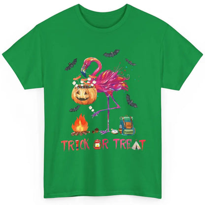 Flamingo Trick or Treat Halloween Camping Lovers Gift Classic Unisex T-Shirt