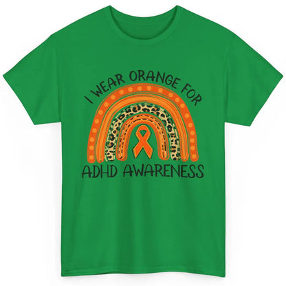 ADHD Awareness Month I Wear Orange For ADHD Rainbow Ribbon Classic Unisex T-Shirt