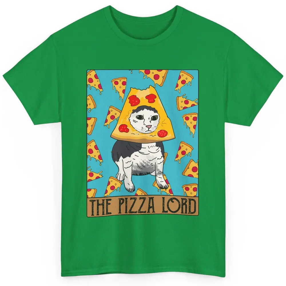 Funny Cat The Pizza Lord Tarot Card Meme Halloween Cat Classic Unisex T-Shirt