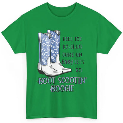 Floral Cowboy Boots Scooting Boogie Western Country Cowgirl Classic Unisex T-Shirt