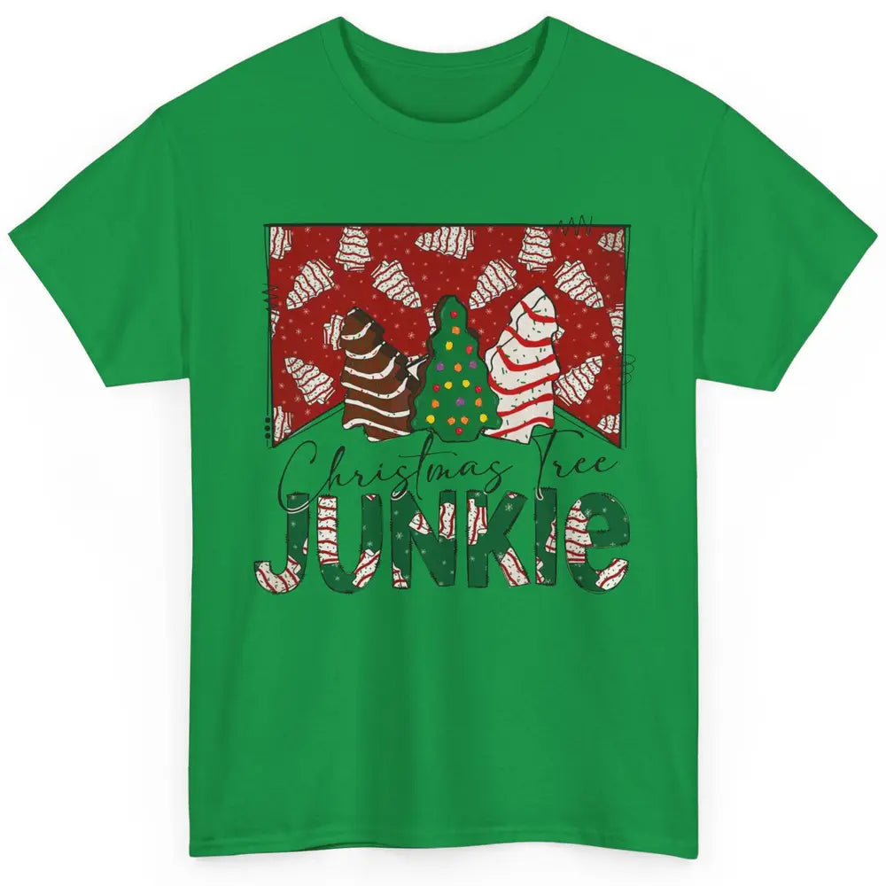 Funny Christmas Tree Cake Junkie Tis The Season Western Xmas Classic Unisex T-Shirt