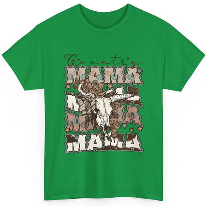 Floral Boho Bull Skull Country Mama Desert Spirit Western Classic Unisex T-Shirt