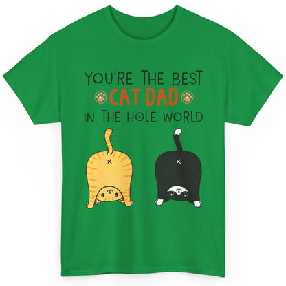 Funny Best Cat Dad In The Hole World Father's Day Classic Unisex T-Shirt