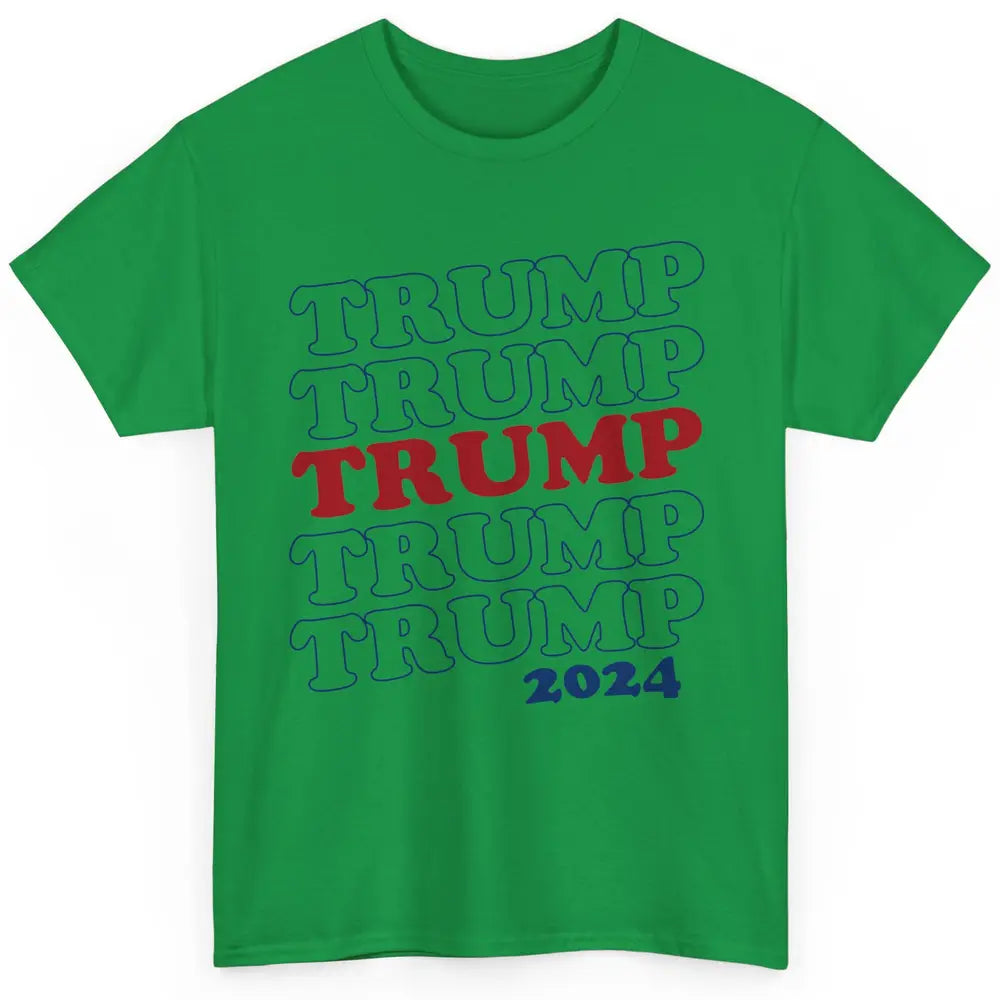 Trump 2024 Election MAGA I'll Be Back US Flag Trump Support Classic Unisex T-Shirt