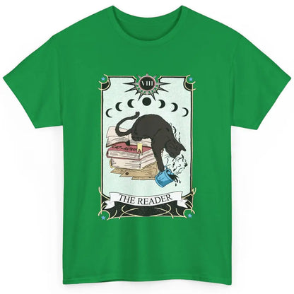 Witchy Black Cat The Reader Tarot Card Mystic Celestial Moon Classic Unisex T-Shirt