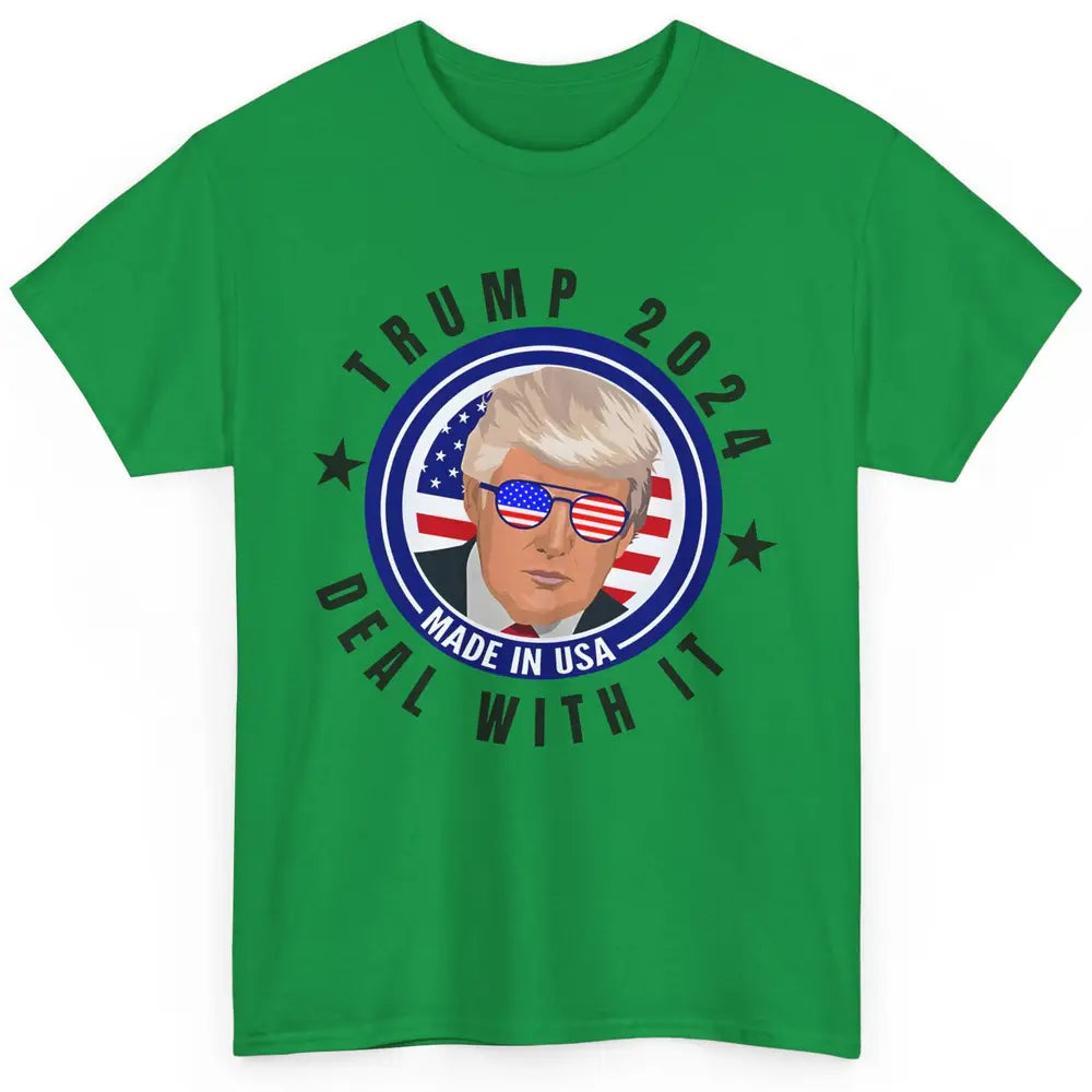 Vote Trump 2024 Deal With It Funny Republican Pro America Classic Unisex T-Shirt