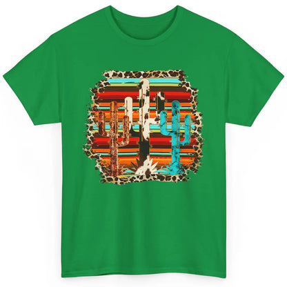 Western Country Cactus Cowhide Serape Turquoise Leopard Classic Unisex T-Shirt