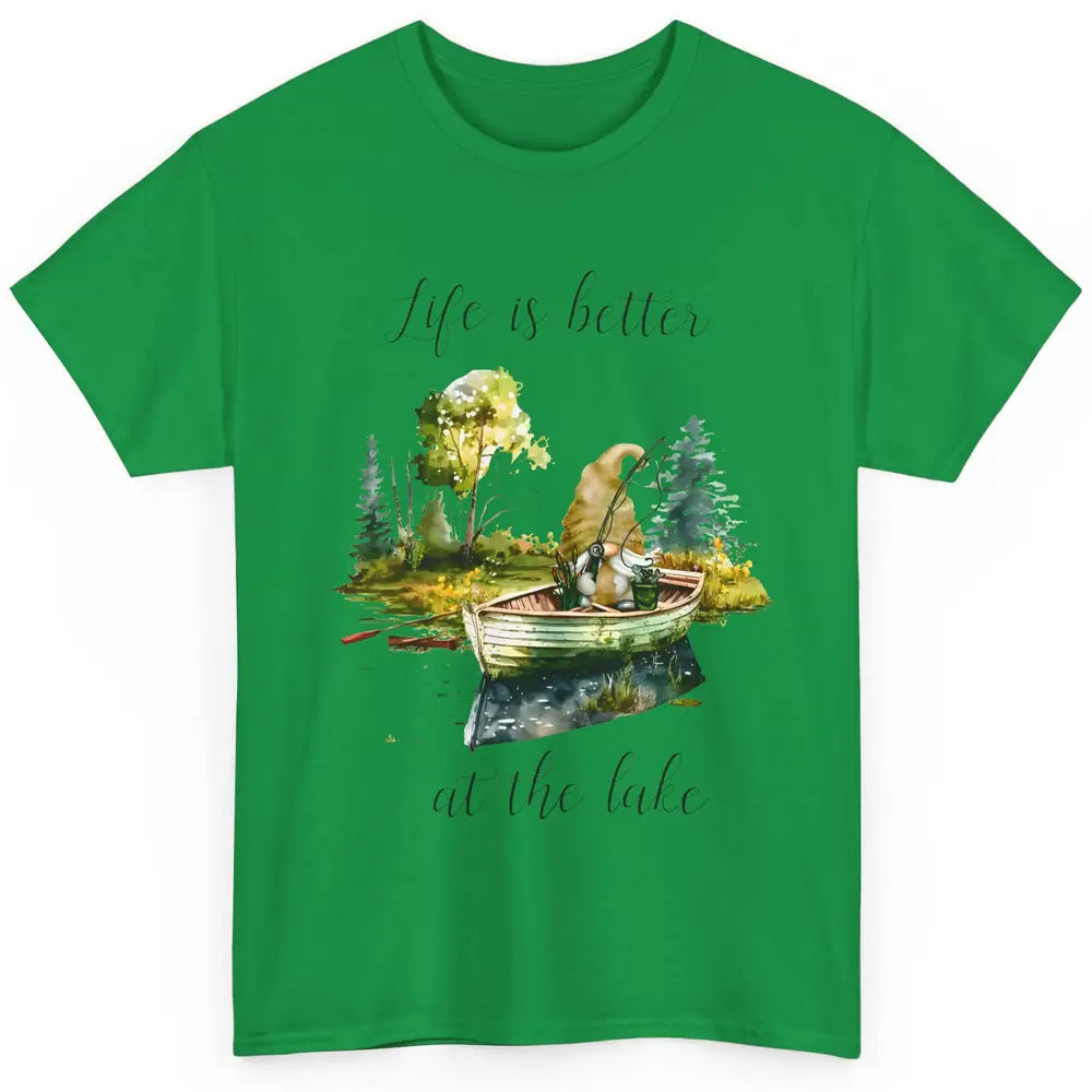 Fishing Gnome Fishing Boat Fisherman Outdoors Father Gift Classic Unisex T-Shirt