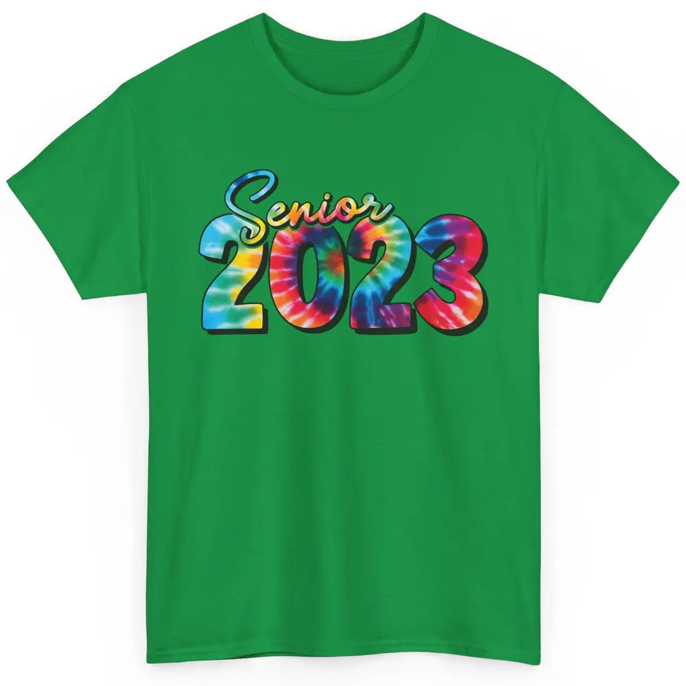 Tie Dye Senior 2023 Class Of 2023 Graduate Bachelor Hat Gift Classic Unisex T-Shirt