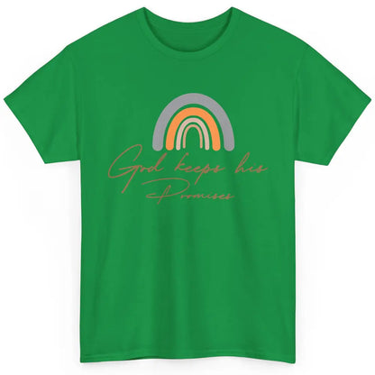 Boho Rainbow God Keeps His Promises Christian Religious Classic Unisex T-Shirt