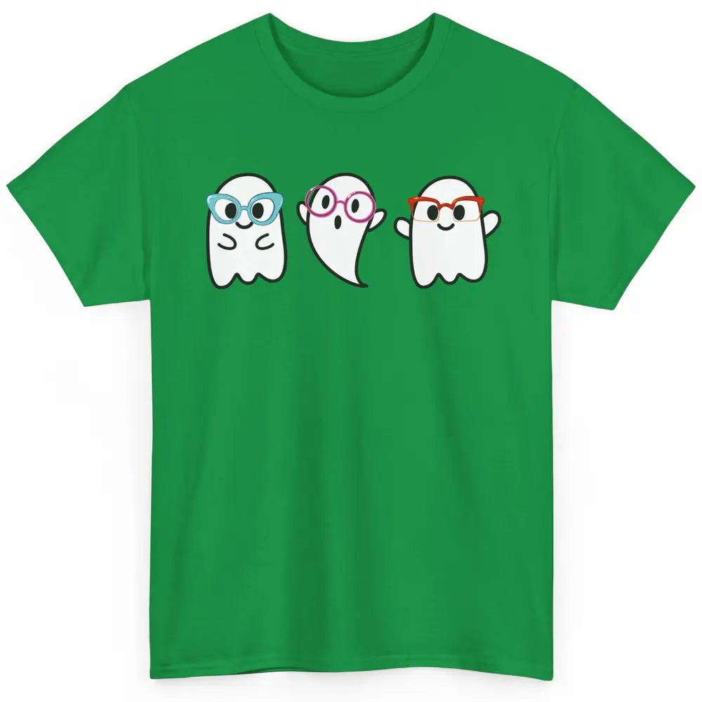 Cute Little Ghosts Glasses Optometrist Halloween Optician Classic Unisex T-Shirt