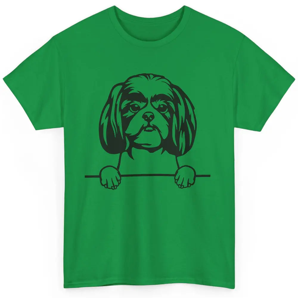 Cute Shih Tzu Owner Shih Tzu Dog Black White Shih Tzu Lover Classic Unisex T-Shirt