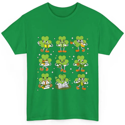 Teacher St Patrick Day Shamrock Reading Book Lucky St Paddy Classic Unisex T-Shirt