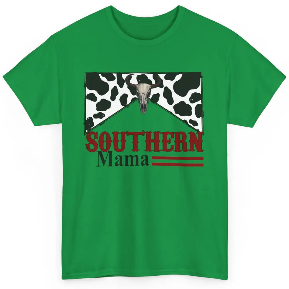 Cowhide Bull Skull Southern Mama Western Country Cowgirl Classic Unisex T-Shirt