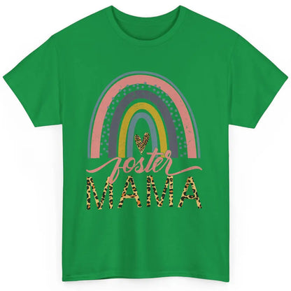 Foster Care Parents Leopard Rainbow Adoption Foster Mama Classic Unisex T-Shirt