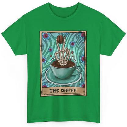 Coffee Tarot Card Skeleton Coffee Cards Sunflower Western Classic Unisex T-Shirt