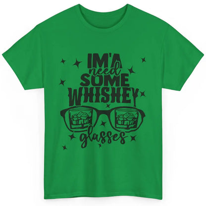 Whiskey Glasses Drink Whiskey See World Through Wine Glasses Classic Unisex T-Shirt