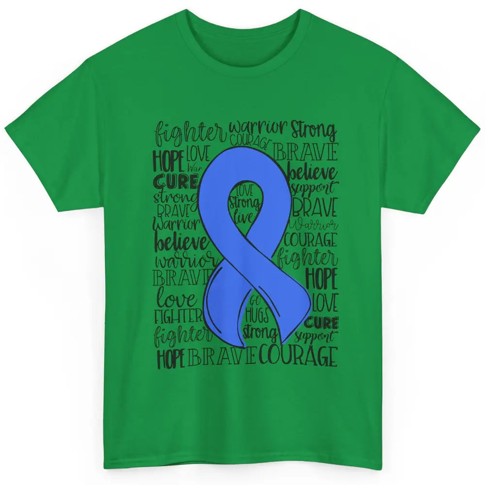 Syringomyelia Awareness Blue Ribbon Hope Love Cure Classic Unisex T-Shirt