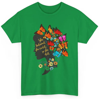 Floral Women Butterfly Inspirational Saying Mental Health Classic Unisex T-Shirt