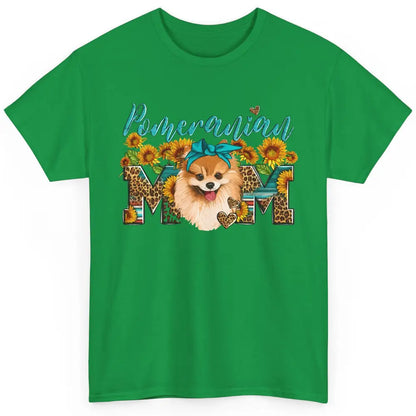 Sunflower Leopard Pomeranian Mom Western Pomeranian Dog Lady Classic Unisex T-Shirt