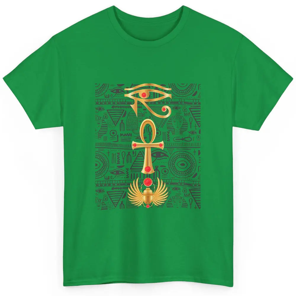 Cool Ancient Egyptian Eye Of Horus Ankh Scarab Egypt History Classic Unisex T-Shirt