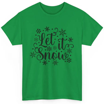 Funny Snowflakes Let It Snow Man Christmas Costume Men Women Classic Unisex T-Shirt