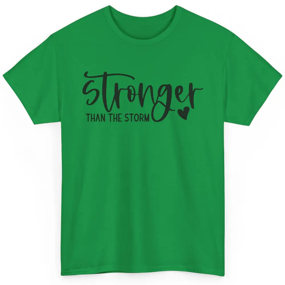 Stronger Than the Storm Inspirational Motivational Quotes Classic Unisex T-Shirt