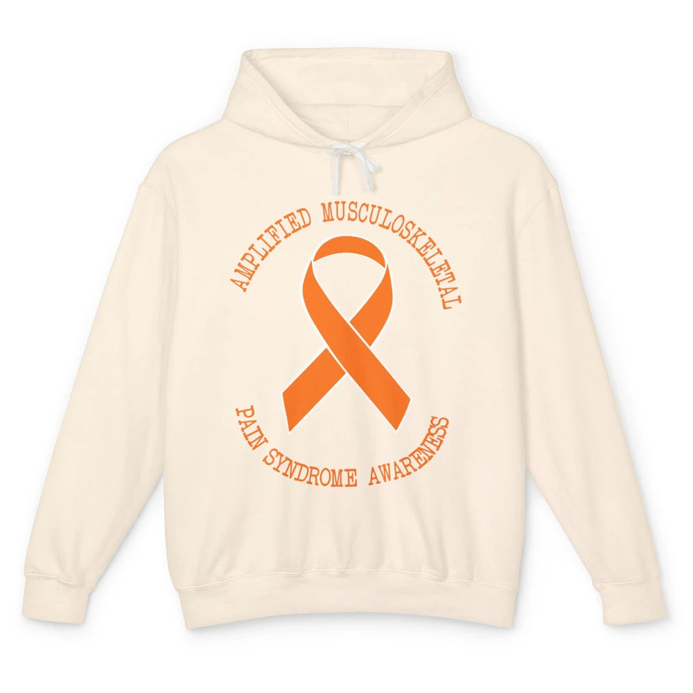 Amplified Musculoskeletal Pain Syndrome AMPS Orange Ribbon Unisex Lightweight Hoodie