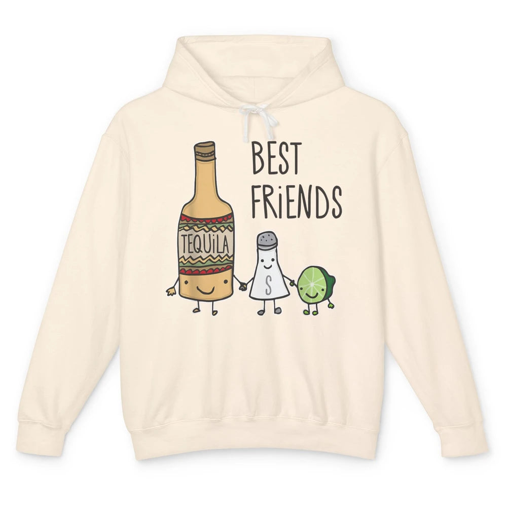 Best Friends Tequila Salt Lime Margarita Drink Wine Pun Joke Unisex Lightweight Hoodie