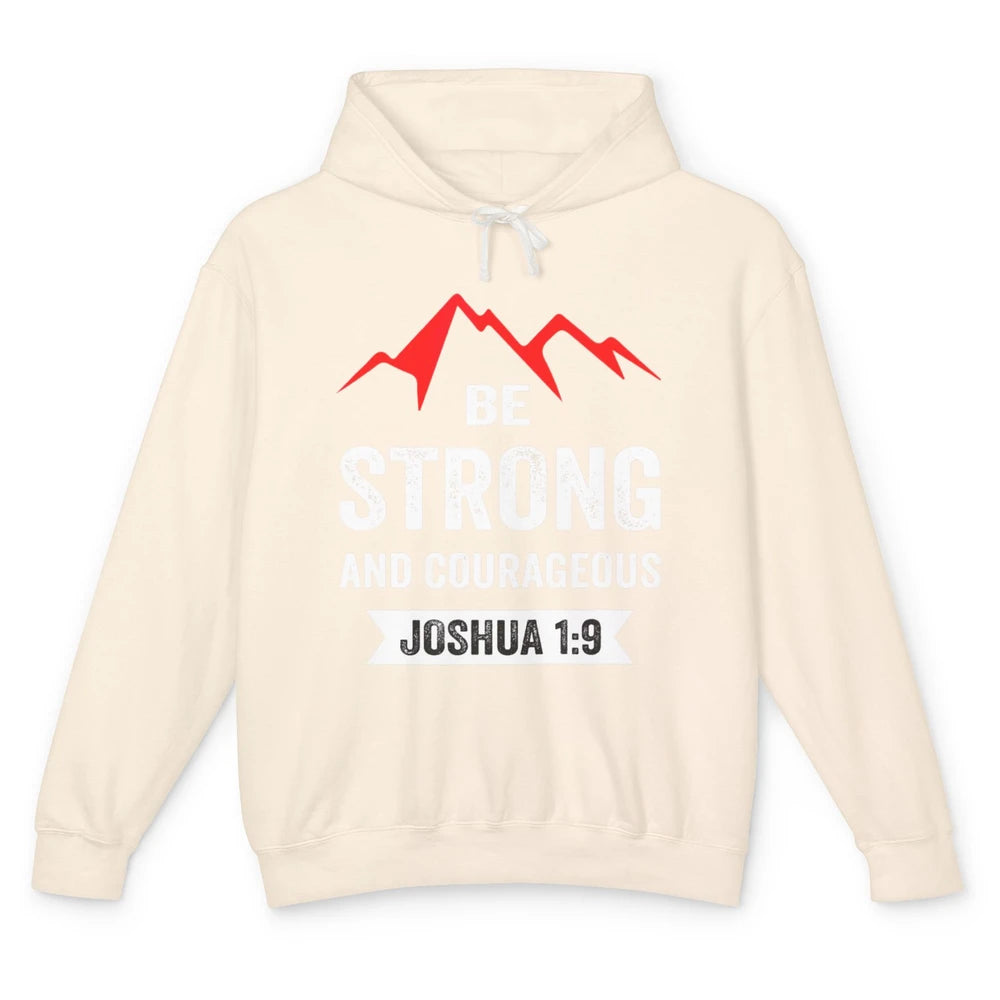 Be Strong And Courageous Bible Verse Jesus Christian Retro Unisex Lightweight Hoodie