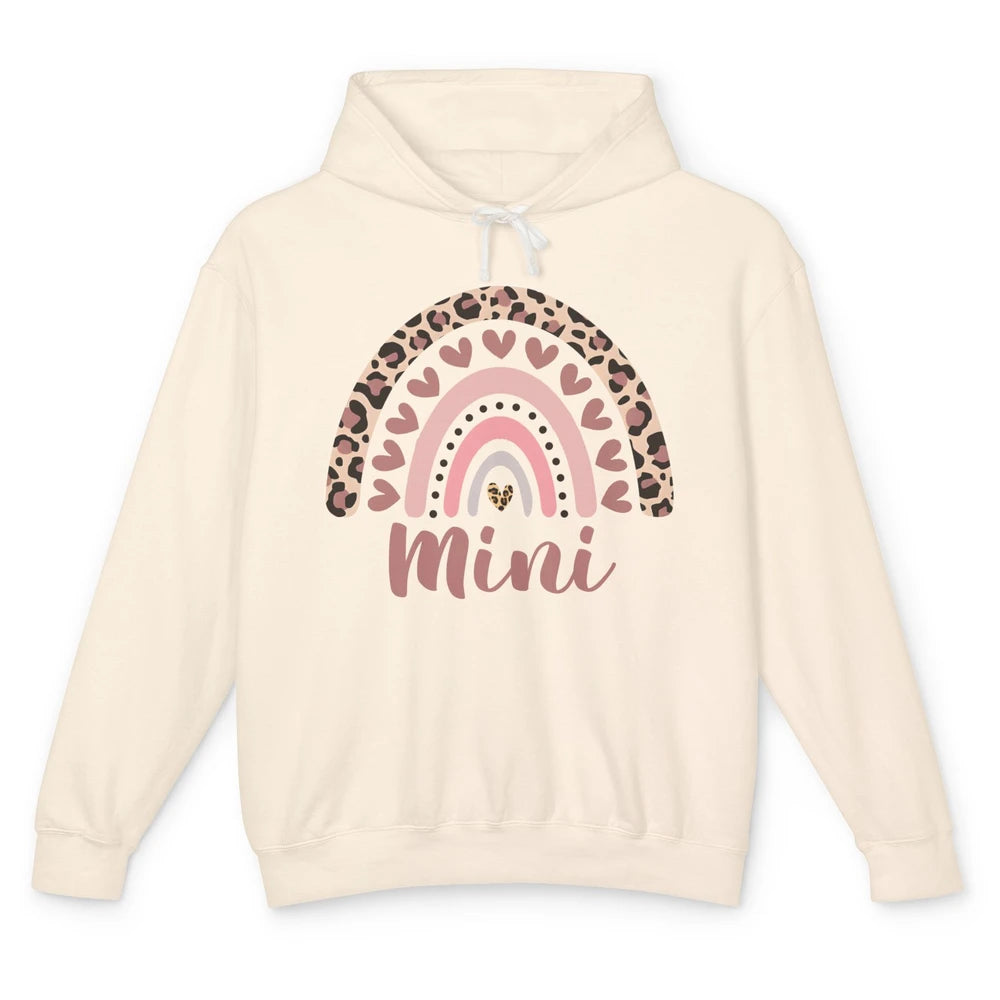 Mini Leopard Rainbow Cheetah Love Mama Valentines Day Unisex Lightweight Hoodie