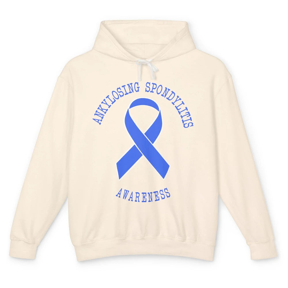 Ankylosing Spondylitis Awareness Support Blue Ribbon Gift Unisex Lightweight Hoodie