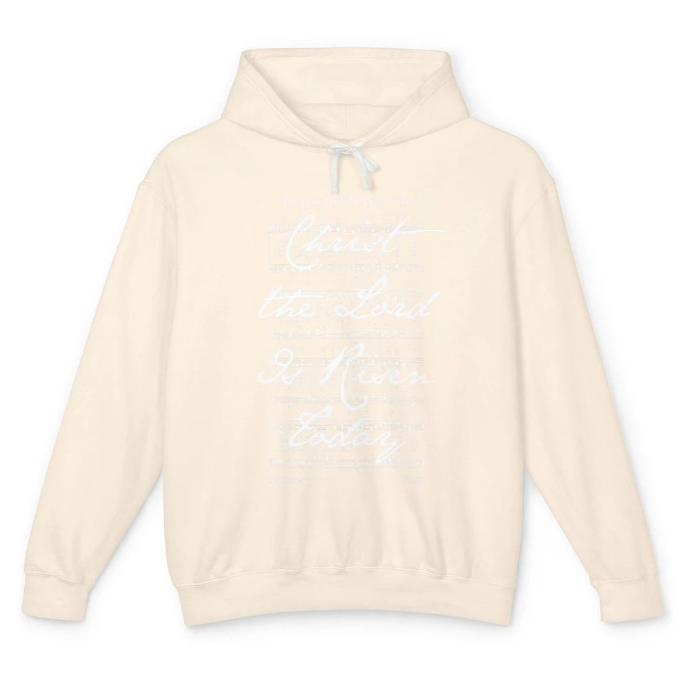 Christian Easter Hymn Christ The Lord Is Risen Musical Notes Unisex Lightweight Hoodie