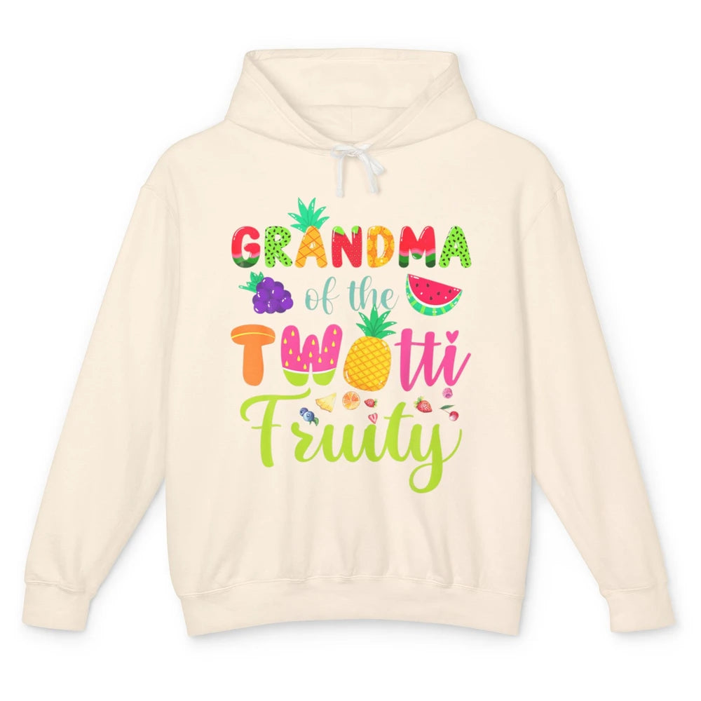 Grandma Of The Twotti Fruity 2nd Birthday Summer Fruit Nana Unisex Lightweight Hoodie