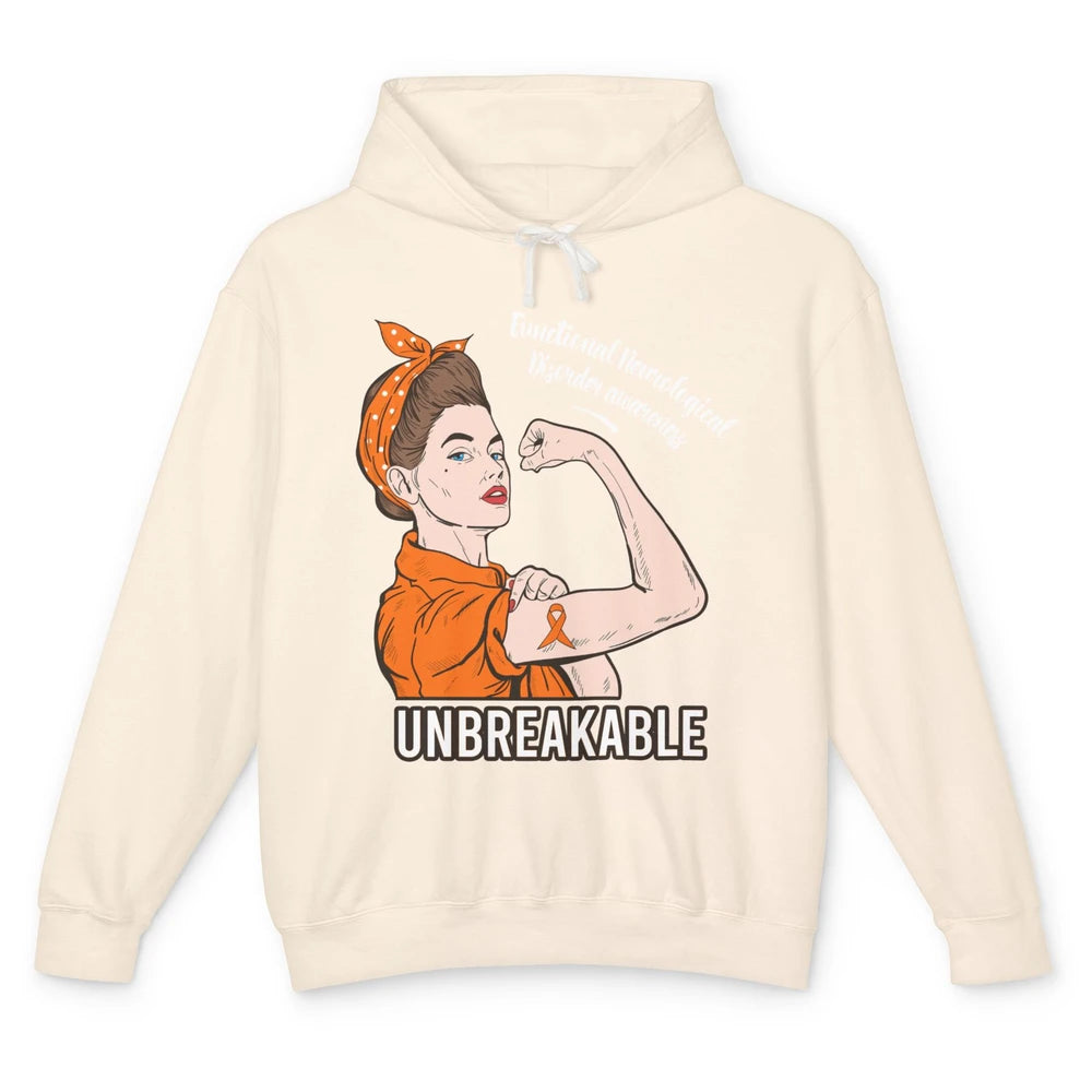 Functional Neurological Disorder Strong Woman Unbreakable Unisex Lightweight Hoodie