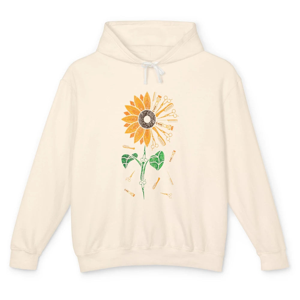 Barber Tool Sunflower Style Hairstylist Hairdresser Vintage Unisex Lightweight Hoodie