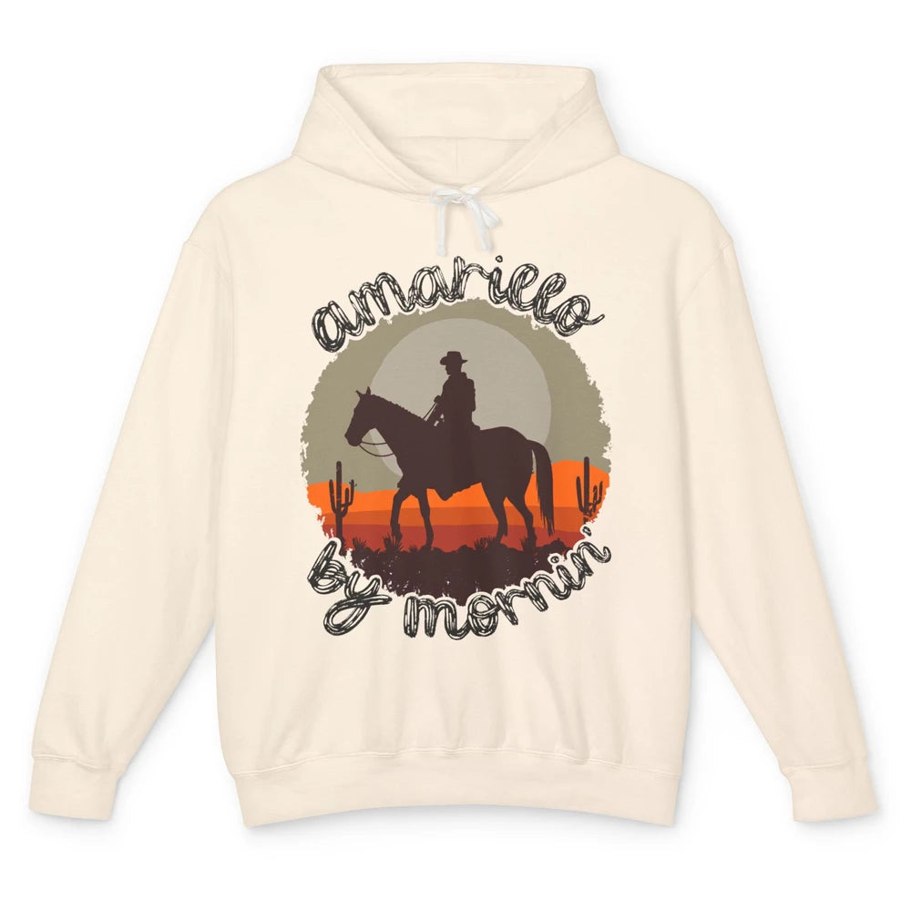 Vintage Cowboy Amarillo By Morning Desert Western Country Unisex Lightweight Hoodie